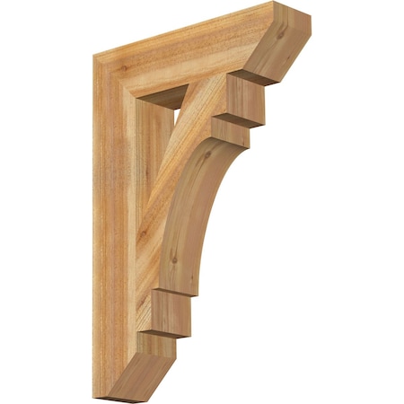 Ekena Millwork Merced Slat Rough Sawn Bracket, Western Red Cedar, 6"W x 24"D x 36"H BKT06X24X36MRC06RWR